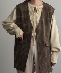 lawgy | glen check vest(ベスト)