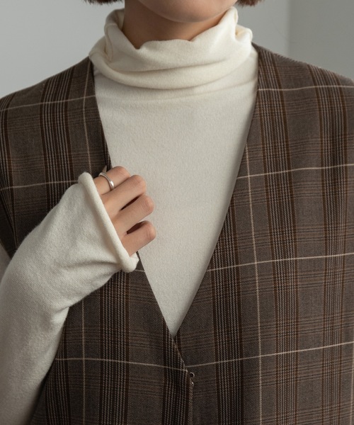 lawgy（ラウジー）の「glen check vest（ベスト・レディース・チェック・FREE）」の5枚目の写真