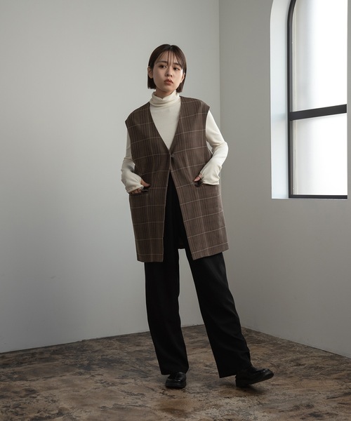 lawgy（ラウジー）の「glen check vest（ベスト・レディース・チェック・FREE）」の8枚目の写真
