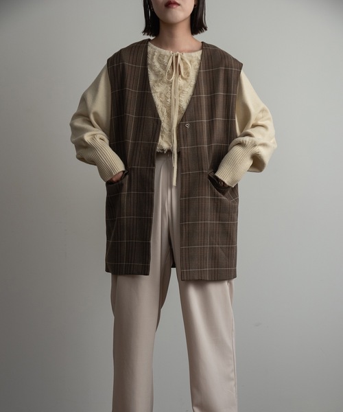 lawgy（ラウジー）の「glen check vest（ベスト・レディース・チェック・FREE）」の13枚目の写真