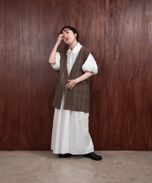 lawgy（ラウジー）の「glen check vest（ベスト・レディース・チェック・FREE）」の15枚目の写真