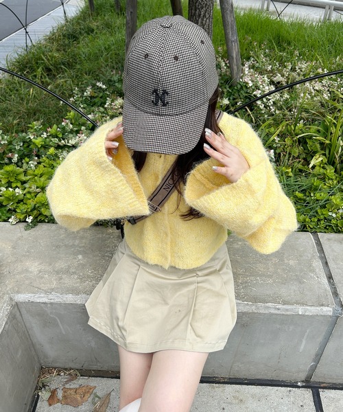 one after another NICE CLAUP（ワンアフターアナザーナイスクラップ）の「NC刺繍ワンポイントキャップ（キャップ・レディース・ブラウン系その他/ピンク/アイボリー・FREE）」の7枚目の写真