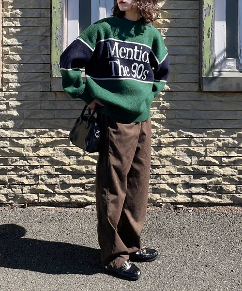 Chillfar（チルファー）の「ジャガードロゴニット（ニット/セーター・レディース・グレー/ネイビー/グリーン・FREE）」の17枚目の写真