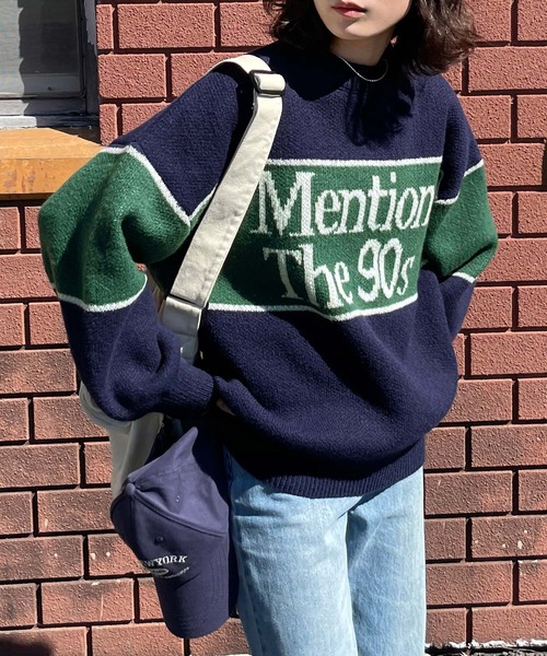 Chillfar（チルファー）の「ジャガードロゴニット（ニット/セーター・レディース・グレー/ネイビー/グリーン・FREE）」の18枚目の写真