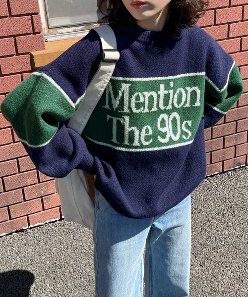 Chillfar（チルファー）の「ジャガードロゴニット（ニット/セーター・レディース・グレー/ネイビー/グリーン・FREE）」の21枚目の写真