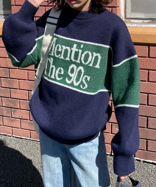 Chillfar（チルファー）の「ジャガードロゴニット（ニット/セーター・レディース・グレー/ネイビー/グリーン・FREE）」の22枚目の写真