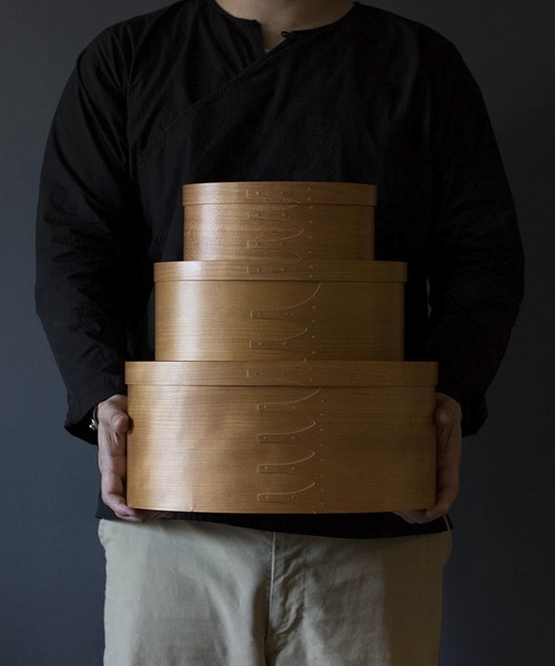 URBAN RESEARCH DOORS（アーバンリサーチドアーズ）の「『WEB限定』AXCIS　シェーカーオーバルボックス L（インテリア雑貨・レディース・ブラウン・LARGE）」の18枚目の写真