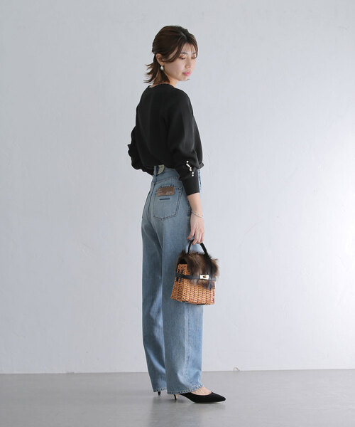 La TOTALITE(ラトータリテ)の「ウォッシャブルパールニットプルオーバー(ニット/セーター・レディース・ブラック/チャコールグレー/レッド・FREE)」の6枚目の写真