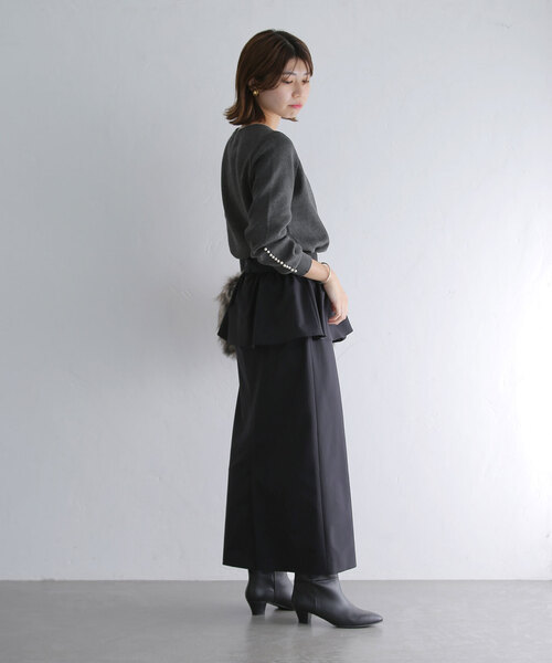 La TOTALITE(ラトータリテ)の「ウォッシャブルパールニットプルオーバー(ニット/セーター・レディース・ブラック/チャコールグレー/レッド・FREE)」の11枚目の写真