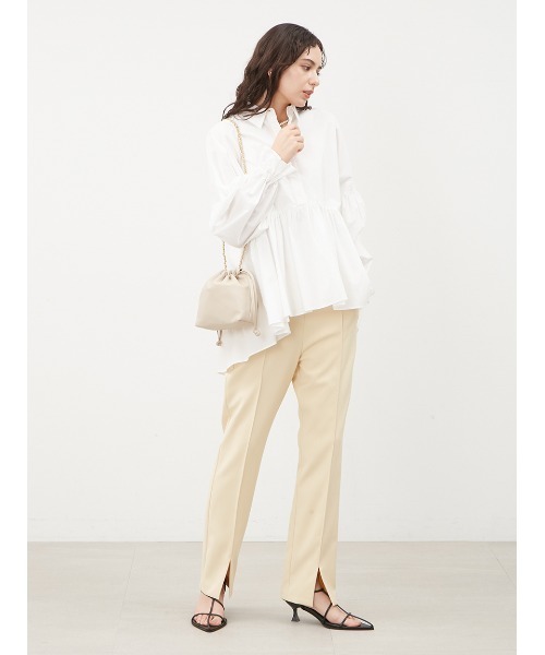 Mila Owen（ミラオーウェン）の「テーパードパンツ【手洗い可能】（その他パンツ・レディース・イエロー/ブラック/グレー・0/1）」の3枚目の写真