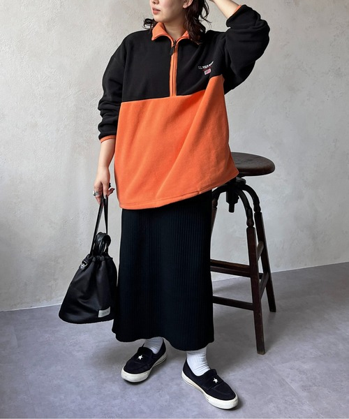 CPCM（シーピーシーエム）の「リブナロースカート（スカート・レディース・ブラック/アイボリー/チャコールグレー/オレンジ/レッド/ネイビー・FREE/MT）」の21枚目の写真