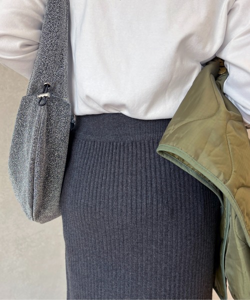 CPCM（シーピーシーエム）の「リブナロースカート（スカート・レディース・ブラック/アイボリー/チャコールグレー/オレンジ/レッド/ネイビー・FREE/MT）」の19枚目の写真