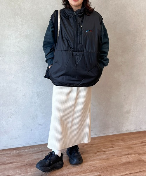 CPCM（シーピーシーエム）の「リブナロースカート（スカート・レディース・ブラック/アイボリー/チャコールグレー/オレンジ/レッド/ネイビー・FREE/MT）」の17枚目の写真