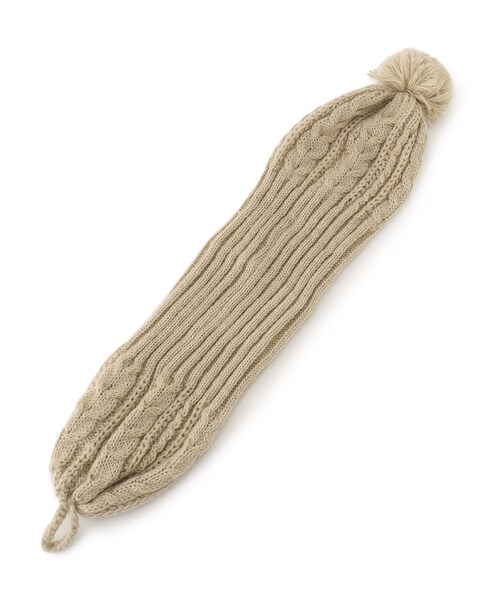 SHOO・LA・RUE(シューラルー)の「◆マフラーにもなる!2WAYニット帽(ニットキャップ/ビーニー・レディース・ブルー/ブラック/ベージュ/パープル系/グレー・00)」の10枚目の写真