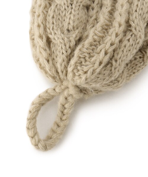 SHOO・LA・RUE(シューラルー)の「◆マフラーにもなる!2WAYニット帽(ニットキャップ/ビーニー・レディース・ブルー/ブラック/ベージュ/パープル系/グレー・00)」の11枚目の写真