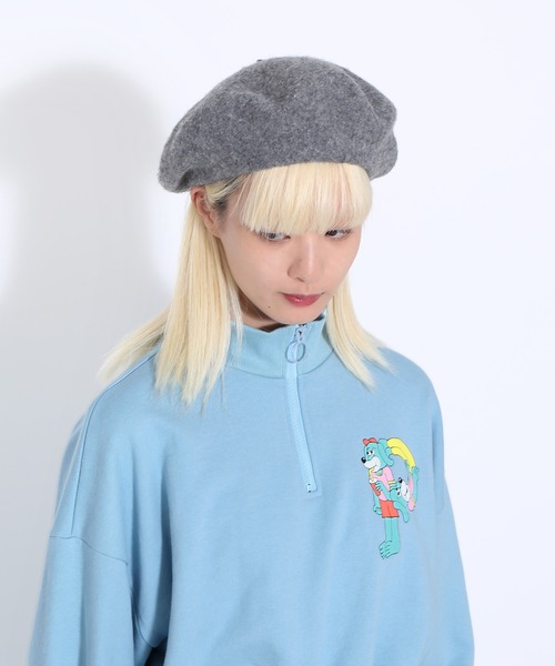 PUNYUS（プニュズ）の「ウールベレー帽（ハンチング/ベレー帽・レディース・ブラック/グレー・FREE）」の20枚目の写真