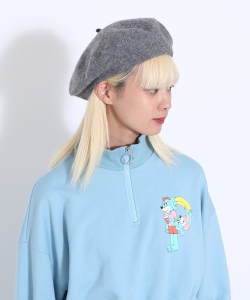 PUNYUS（プニュズ）の「ウールベレー帽（ハンチング/ベレー帽・レディース・ブラック/グレー・FREE）」の18枚目の写真