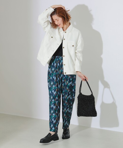B:MING by BEAMS(ビーミングバイビームス)の「B:MING by BEAMS / アート プリント パンツ(その他パンツ・レディース・ブラウン系その他/ネイビー・SMALL/MEDIUM)」の9枚目の写真
