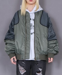 Figments | ビッグバイカラーボンバージャケット(MA-1)