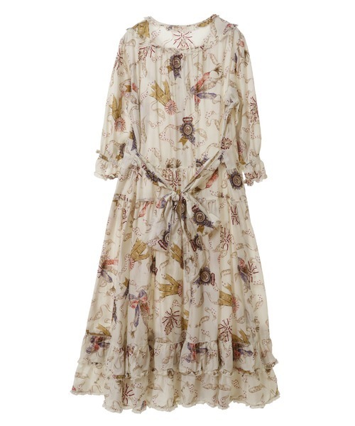 PINK HOUSE（ピンクハウス）の「ロゼットプリントワンピース