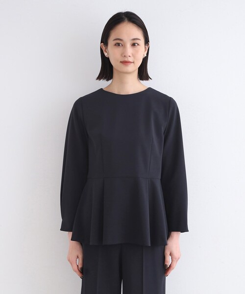 INDIVI(インディヴィ)の「【洗える/SETUP可能/セレモニー】ペプラムブラウス(シャツ/ブラウス・レディース・ブラック/ブルー系その他7/ナチュラル・03/13/05/15 /19/38)」の17枚目の写真