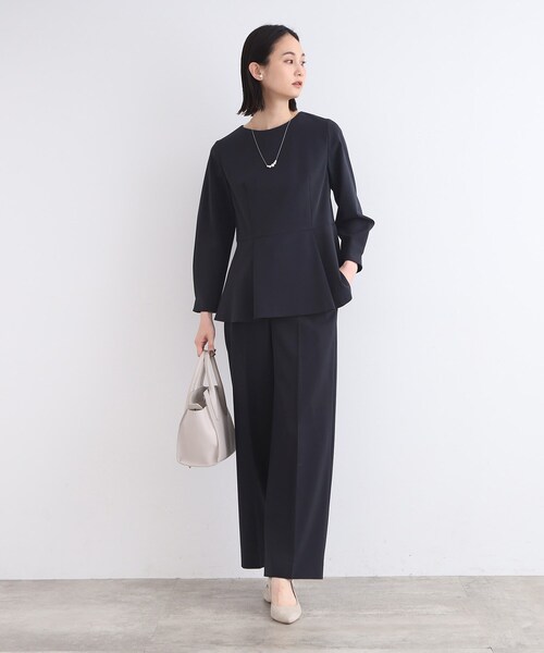 INDIVI(インディヴィ)の「【洗える/SETUP可能/セレモニー】ペプラムブラウス(シャツ/ブラウス・レディース・ブラック/ブルー系その他7/ナチュラル・03/13/05/15 /19/38)」の20枚目の写真