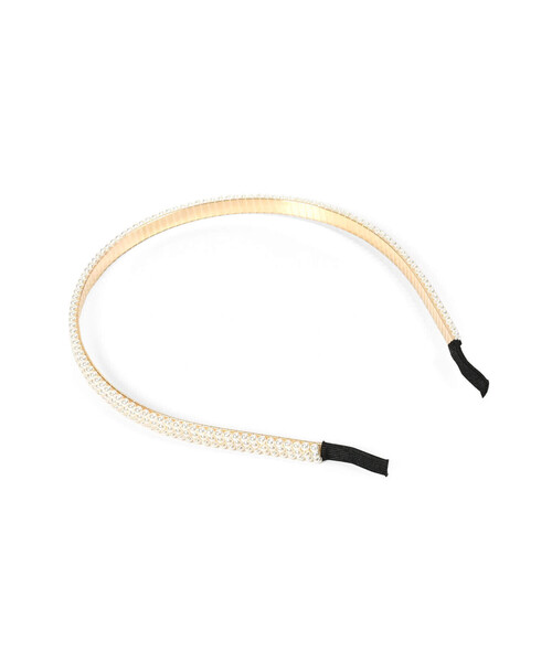 BeBe Petits Pois Vert（ベベプチポワヴェール）の「パール３連カチューシャ（カチューシャ・キッズ・オフホワイト・FREE）」の5枚目の写真