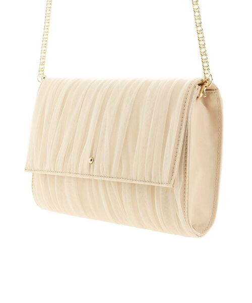 LAGUNAMOON（ラグナムーン）の「LADY チュールサテンバック（クラッチバッグ・レディース・ベージュ・FREE）」の6枚目の写真