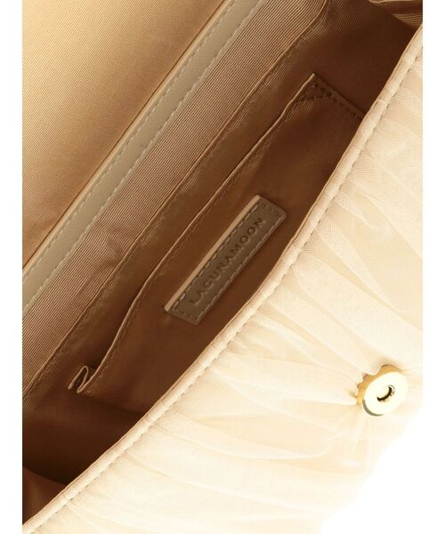 LAGUNAMOON（ラグナムーン）の「LADY チュールサテンバック（クラッチバッグ・レディース・ベージュ・FREE）」の8枚目の写真