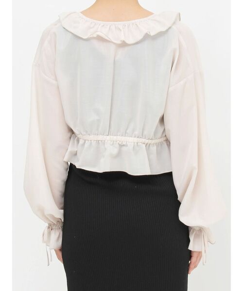 EATME（イートミー）の「リボンフリルペプラムTOP（シャツ/ブラウス・レディース・ブラック/ピンク/アイボリー・FREE）」の16枚目の写真