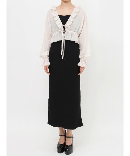 EATME（イートミー）の「リボンフリルペプラムTOP（シャツ/ブラウス・レディース・ブラック/ピンク/アイボリー・FREE）」の20枚目の写真