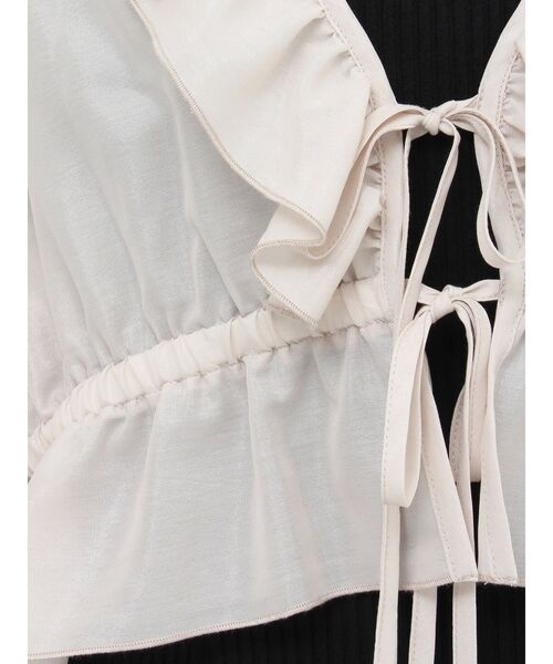 EATME（イートミー）の「リボンフリルペプラムTOP（シャツ/ブラウス・レディース・ブラック/ピンク/アイボリー・FREE）」の21枚目の写真