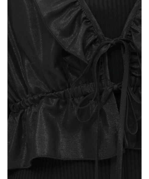 EATME（イートミー）の「リボンフリルペプラムTOP（シャツ/ブラウス・レディース・ブラック/ピンク/アイボリー・FREE）」の22枚目の写真