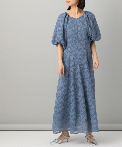 A part by（アパートバイ）の「【セレモニー】レースジャガードワンピース（ドレス・レディース・ブルー系その他4/ブラック・FREE）」の16枚目の写真