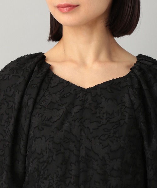 A part by（アパートバイ）の「【セレモニー】レースジャガードワンピース（ドレス・レディース・ブルー系その他4/ブラック・FREE）」の12枚目の写真