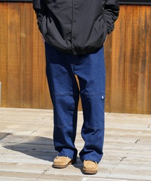 ELEMENT メンズ SHOD PANTS DOUBLE デニムパンツ/エレメントリラックスワイドフィットダブルニーデニムパンツ