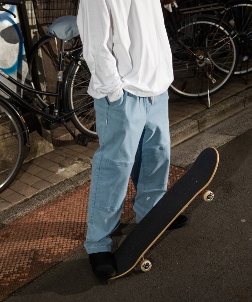 ELEMENT(エレメント)の「ELEMENT メンズ SHOD PANTS DOUBLE デニムパンツ/エレメントリラックスワイドフィットダブルニーデニムパンツ(デニムパンツ・メンズ・ライトブルー/インディゴブルー/ブルー系その他・LARGE/X-LARGE/MEDIUM)」の22枚目の写真