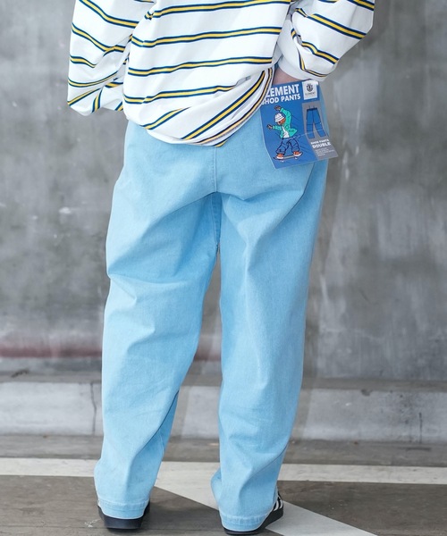 ELEMENT(エレメント)の「ELEMENT メンズ SHOD PANTS DOUBLE デニムパンツ/エレメントリラックスワイドフィットダブルニーデニムパンツ(デニムパンツ・メンズ・ライトブルー/インディゴブルー/ブルー系その他・LARGE/X-LARGE/MEDIUM)」の6枚目の写真