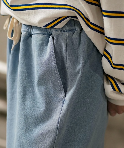 ELEMENT(エレメント)の「ELEMENT メンズ SHOD PANTS DOUBLE デニムパンツ/エレメントリラックスワイドフィットダブルニーデニムパンツ(デニムパンツ・メンズ・ライトブルー/インディゴブルー/ブルー系その他・LARGE/X-LARGE/MEDIUM)」の8枚目の写真