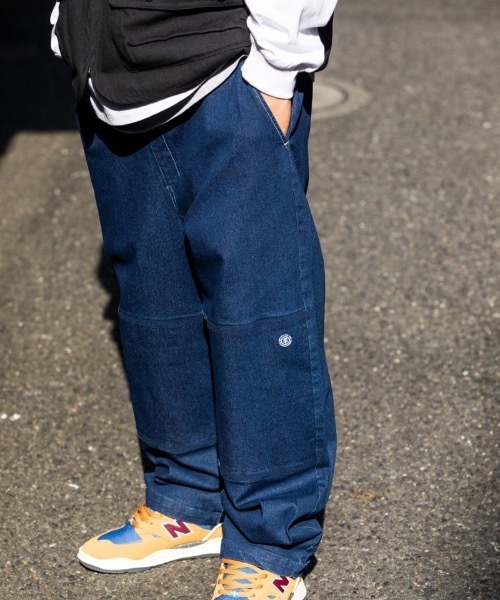 ELEMENT(エレメント)の「ELEMENT メンズ SHOD PANTS DOUBLE デニムパンツ/エレメントリラックスワイドフィットダブルニーデニムパンツ(デニムパンツ・メンズ・ライトブルー/インディゴブルー/ブルー系その他・LARGE/X-LARGE/MEDIUM)」の21枚目の写真