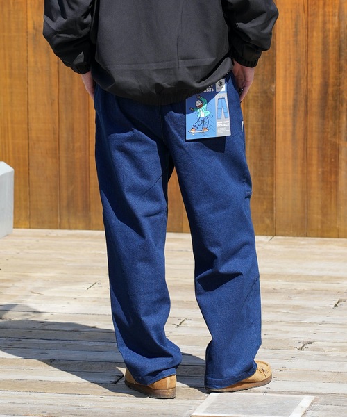 ELEMENT(エレメント)の「ELEMENT メンズ SHOD PANTS DOUBLE デニムパンツ/エレメントリラックスワイドフィットダブルニーデニムパンツ(デニムパンツ・メンズ・ライトブルー/インディゴブルー/ブルー系その他・LARGE/X-LARGE/MEDIUM)」の13枚目の写真