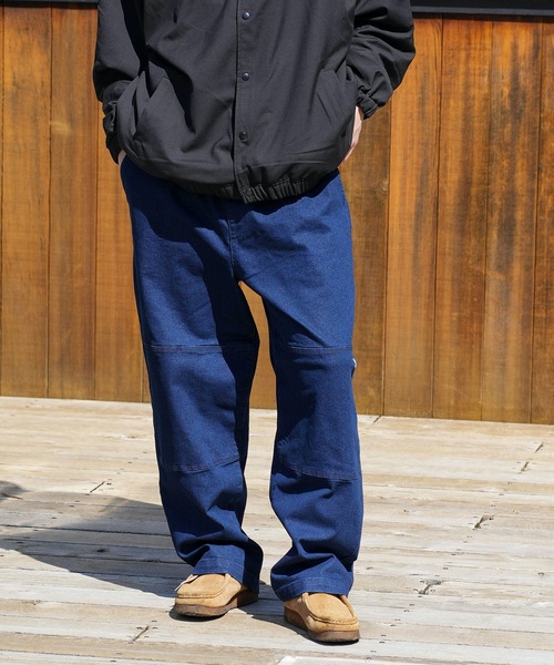 ELEMENT(エレメント)の「ELEMENT メンズ SHOD PANTS DOUBLE デニムパンツ/エレメントリラックスワイドフィットダブルニーデニムパンツ(デニムパンツ・メンズ・ライトブルー/インディゴブルー/ブルー系その他・LARGE/X-LARGE/MEDIUM)」の15枚目の写真