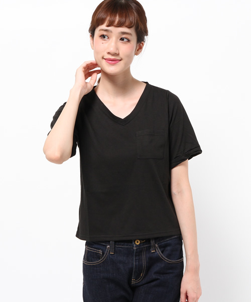 Chico(チコ)の「VネックポケットT(Tシャツ/カットソー・レディース・ホワイト/モスグリーン/ブラック・FREE)」の12枚目の写真