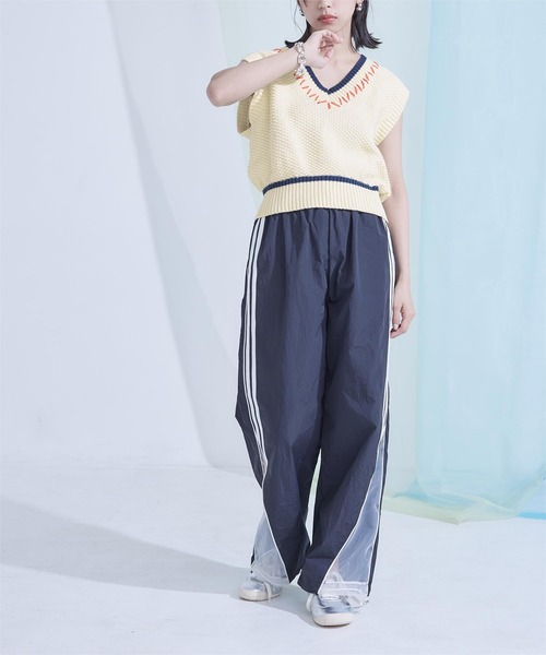 miette（ミエット）の「配色ステッチVネックベスト（ベスト・レディース・ピンク/アイボリー/ブラック・FREE）」の13枚目の写真