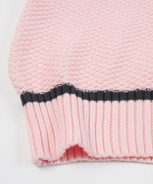 miette（ミエット）の「配色ステッチVネックベスト（ベスト・レディース・ピンク/アイボリー/ブラック・FREE）」の8枚目の写真