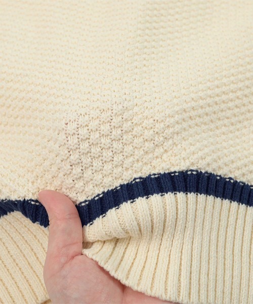 miette（ミエット）の「配色ステッチVネックベスト（ベスト・レディース・ピンク/アイボリー/ブラック・FREE）」の9枚目の写真