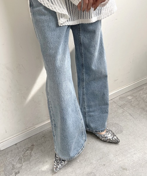 Futier land（フューティアランド）の「スパンコールポインテッドフラットミュール（パンプス・レディース・シルバー/ブラック・36/37/38/39/40）」の17枚目の写真