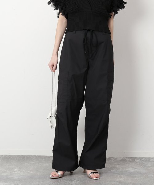 SLOBE IENA(スローブイエナ)の「パラシュートパンツ(カーゴパンツ・レディース・ブラック/アイボリー・36/38)」の7枚目の写真