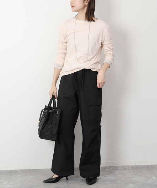 SLOBE IENA(スローブイエナ)の「パラシュートパンツ(カーゴパンツ・レディース・ブラック/アイボリー・36/38)」の11枚目の写真