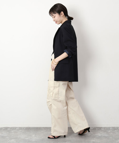 SLOBE IENA(スローブイエナ)の「パラシュートパンツ(カーゴパンツ・レディース・ブラック/アイボリー・36/38)」の19枚目の写真